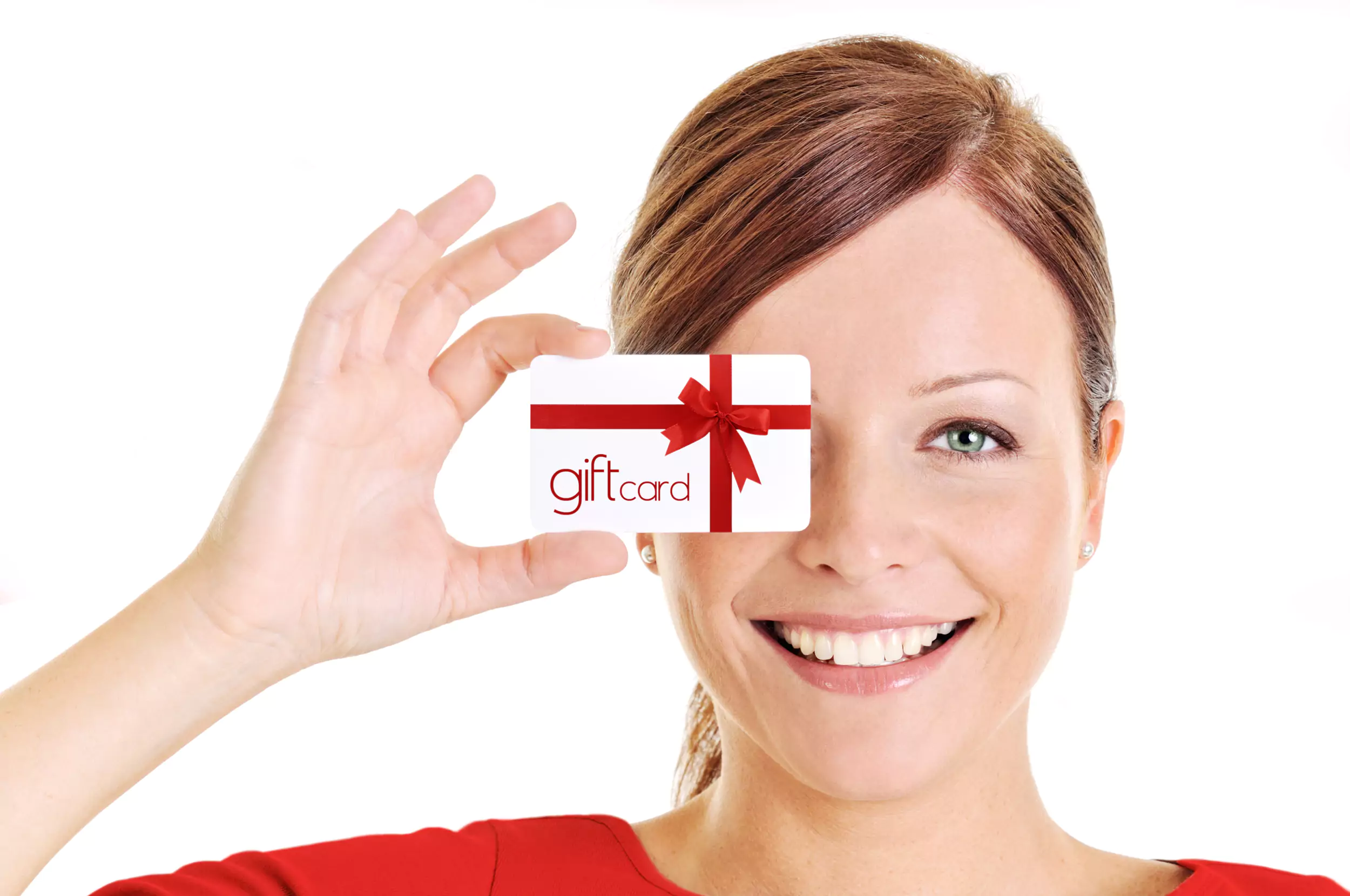 Prescott Federal Credit Union A Smiling Lady Holding A Gift Card